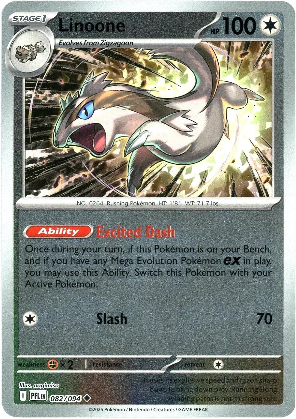 Phantasmal Flames Linoone #082/94 Reverse Holo